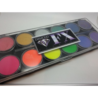 Diamond FX Palette 12 x 10g Neon/Metallic Diamond FX Palette 12 x 10g Neon/Metallic